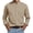 Khaki-1, variant on Mens Casual Wrinkle Free Dress Shirts Long Sleeve Button Down Banded Collar Shirts Big and Tall Solid Shirt with Pocket