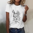 thumbnail image 2 of Summer Tops For Women Casual Printing Comfortable Round Neck Shirt Crew Neck Fashion Casual Womens T Shirts, 2 of 4