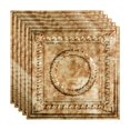 thumbnail image 1 of FASÄDE Rosette Decorative Vinyl 2ft x 2ft Lay in Ceiling Panel in Bermuda Bronze (5 Pack), 1 of 5
