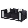thumbnail image 1 of ACME Causeuse Trislar avec 4 Coussins en Velours Noir, 1 of 1