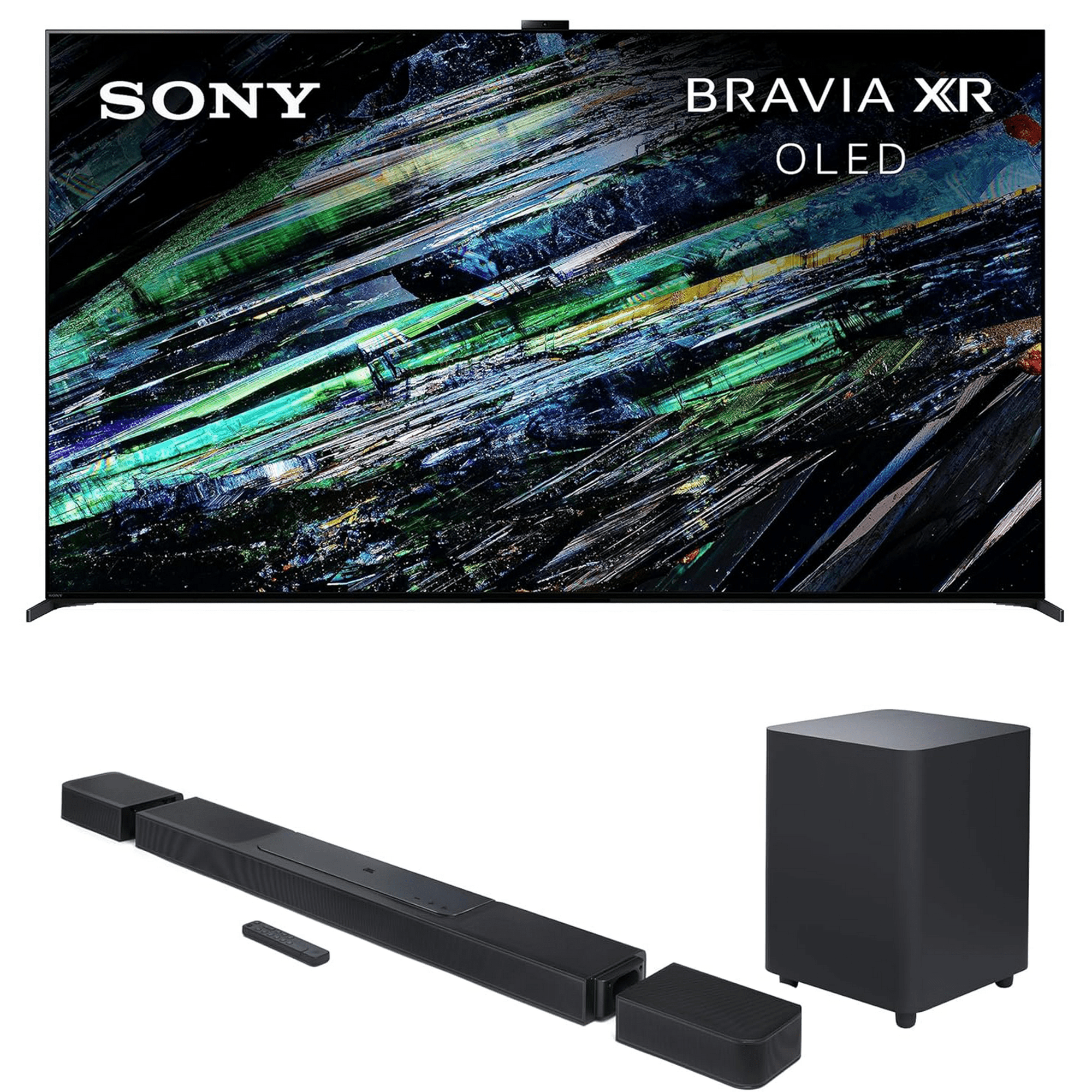 Sony XR77A95L 77 Inch QD-OLED 4K UHD Smart Google TV with AI Upscaling and a JBL BAR-1300X 11.1.4ch Soundbar and Subwoofer with Surround Speakers (2023)