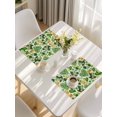 thumbnail image 5 of St. Patrick's Day Placemats Set of 4, Spring Shamrocks Green Love Hats Retro Placemats for Dining Table, Place Mats for Kitchen Tabletop, Waterproof Wipeable Dining Table Mats Set, 5 of 9