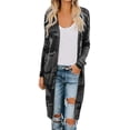 thumbnail image 1 of Cardigans Décontractés Amples à devant Ouvert pour Femmes, Imprimés Camouflage, Manches Longues, Blouses Longues, 1 of 7