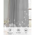 thumbnail image 6 of White Dandelion Sheer Curtains 39 Inch Length 2 Panels Set for Living Room/Bedroom, Spring Plants Flowers Vintage Gray Kitchen Curtains Grommet Semi-Sheer Curtains Window Treatments 27.5"x39"x2, 6 of 7