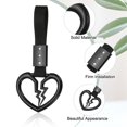 thumbnail image 3 of Uxcell 2Pcs Broken Heart Shaped Car Handle Straps, Car Hanging Accessories Bumper Warning Ring Drift Charm for Auto Decor Interior Exterior Decoration, Black, 3 of 6
