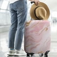 thumbnail image 2 of Pink Gold Marble Pattern Luggage Cover Fashion Suitcase Cover Baggage Covers Fit 25-28 Inch Luggage (Go Travel), 2 of 5