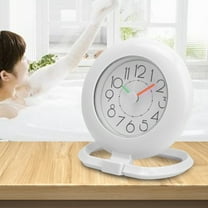 Ailao Hanging Clock, Waterproof Fashionable Dual Use Hanging Table Clock for Kitchen Bathroom White