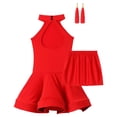 thumbnail image 5 of DPOIS Kids Girls Latin Dress Tango Ballroom Rumba Samba Dance Dress with Boxer Shorts, 5 of 7