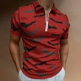 thumbnail image 2 of Bats Men Zipper T-shirt Summer Casual Short Sleeve T-shirt Top, 2 of 7