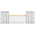 thumbnail image 3 of vidaXL Garden Bench Gabion Design 183x41x60.5 cm Solid Wood Pine, 3 of 5