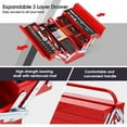 thumbnail image 2 of 573PCS Mechanic Tools Set, Professional Electrician Automative Hand Repair Tool Kit with 3-Layer Drawer, Heavy Duty Metal Box, Include Socket Wrenches Screwdriver, DIY Tool Storage Case, 2 of 7