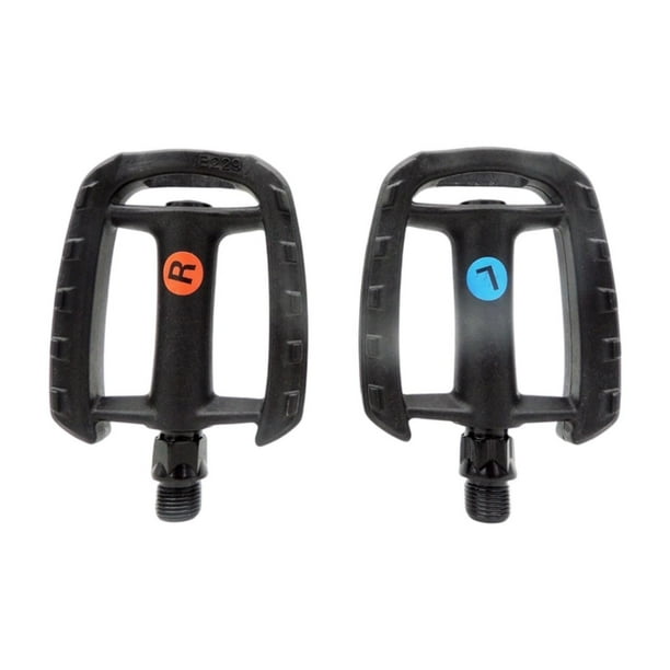 Pedales de bicicleta de montaña, anchos y planos, antideslizantes, de repuesto, plegables, de , para ciclismo, accesorios de estacionamiento Negro