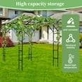 thumbnail image 5 of Grape Vine Trellis - Size: 78.8 * 78.5 * 59 inches - Large Outdoor Garden Arch Trellis, Used for Outdoor Climbing of Plants, Courtyard and Garden Decoration of Pavilions (Black), 5 of 6