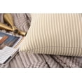 thumbnail image 6 of Jepeak Cotton Throw Pillow Covers Cases, Pack of 2 Decorative Square Comfortable Soft Striped Cushion Covers for Sofa Couch Badroom, Light Tan 20 x 20 Inches, 6 of 8
