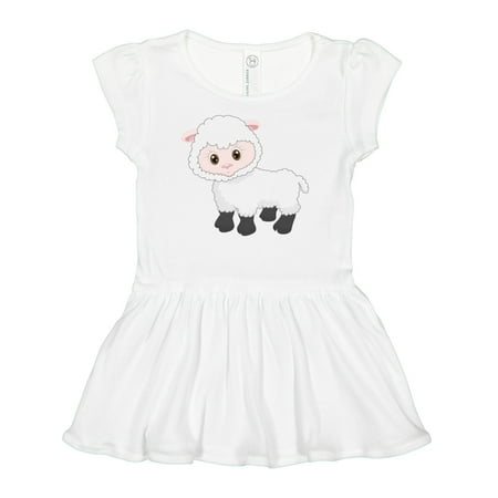 

Inktastic Cute White Lamb Gift Baby Girl Dress