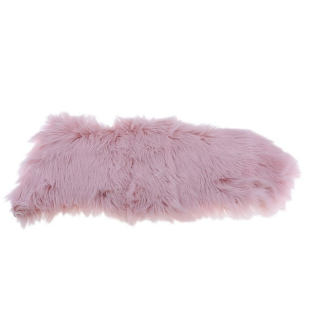 Blesiya - Alfombra de piel de oveja artificial cómoda, antipelusas, 60 x 90 cm Rosa claro