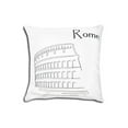 thumbnail image 1 of Alamode Home Coussin Carte Postale Blanc - ROME - 18'x18 Pieds, 1 of 1