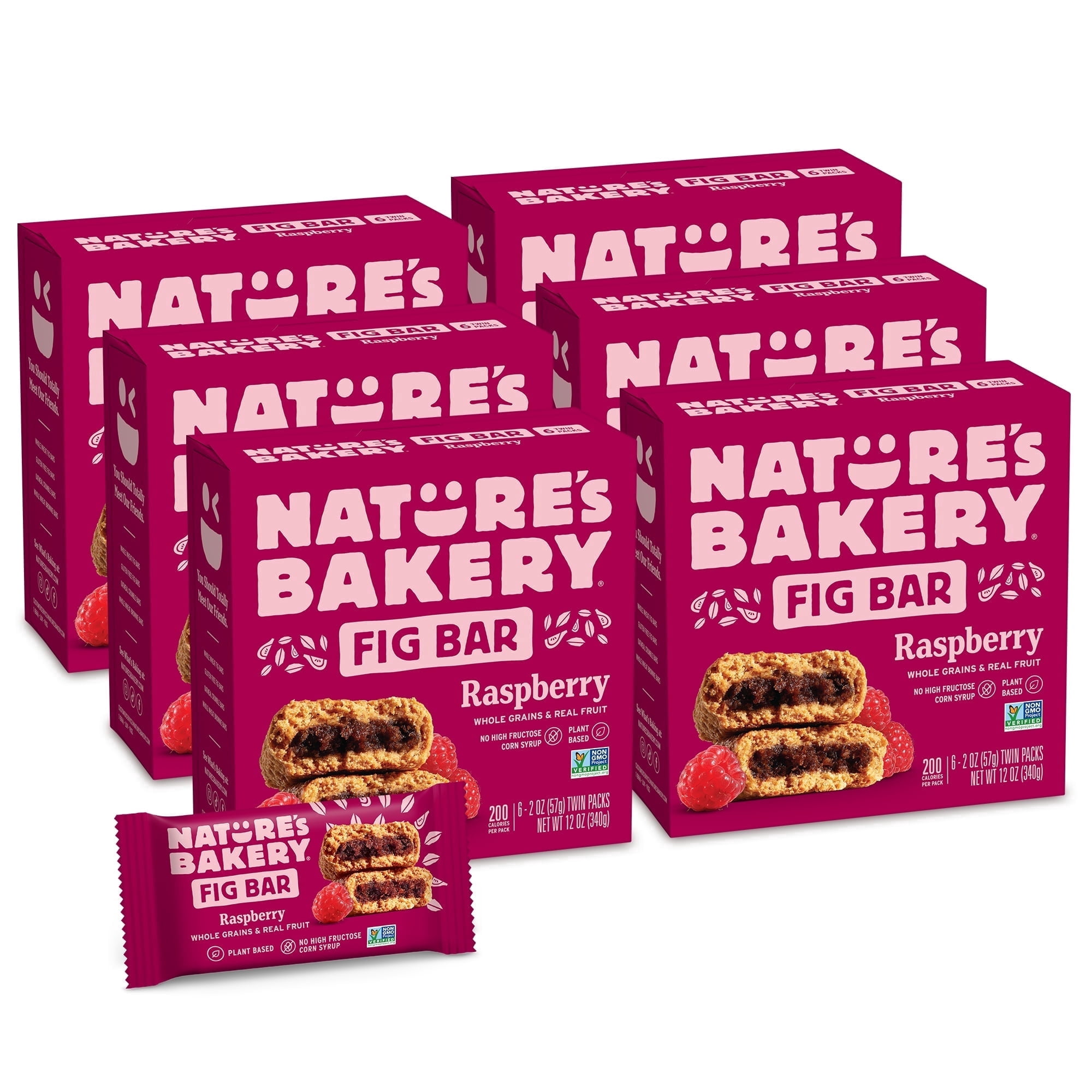 Nature's Bakery Raspberry Fig Bars, 2 oz Snack Bars (36 Ct), Plant-Based, Vegan, Non-GMO