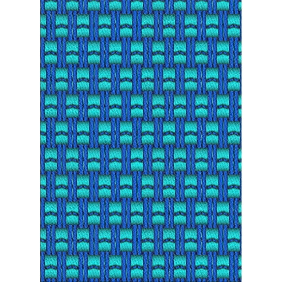 Ahgly Company Indoor Rectangle Patterned Blue Novelty Area Rugs, 4' x 6'