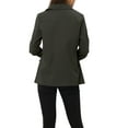 thumbnail image 3 of INSPIRE CHIC Veste Utilitaire Légère pour Femmes avec Cordon de Serrage, Poches à Rabat, Gris Foncé L, 3 of 5