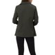 thumbnail image 3 of Chaquetas utilitarias para mujeres INSPIRE CHIC con cintura ajustable, bolsillos con solapa, chaquetas con cremallera y botón en gris oscuro 3XL, 3 of 6