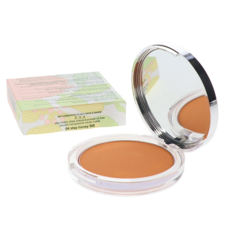 スペシャル特典 CLINIQUE Stay-Matte oz 0.27 Honey 04 Powder Pressed Sheer ベースメイク・フェイスメイク