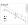 thumbnail image 4 of Kingston Brass BSFK7227 Watercourse 72-Inch Stainless Steel Linear Shower Drain with Reversible Tile Insert and Flat Grate, Drain with Base Flange and Hair Strainer in Brushed Brass, 4 of 5