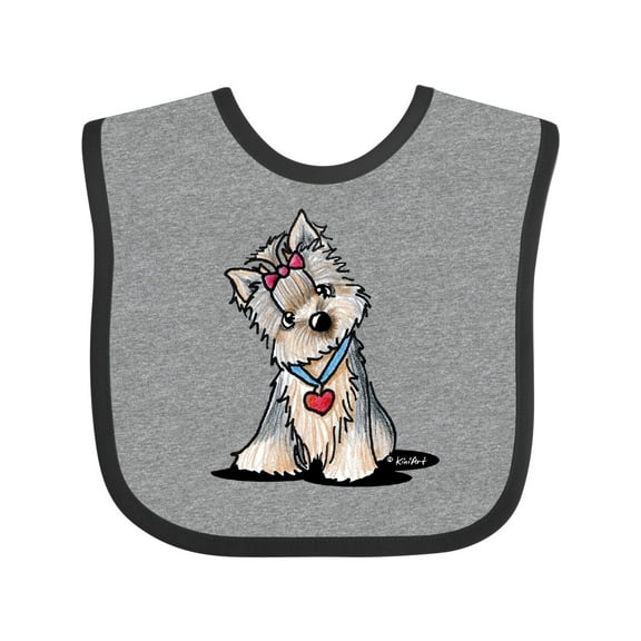 Inktastic Butternut Yorkie Boys or Girls Baby Bib