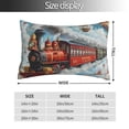 thumbnail image 2 of Honeii Red Train Hot Air Balloon Print Pillow Cases,Plush Throw Pillow Covers,Decorative Pillowcase for Sofa, Couch, Living Room-14"x20", 2 of 6