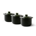 thumbnail image 1 of Retro Casserole Shape Sugar Bowl, Color Lid Salt Pig With Ceramic Spoon, Ceramic Sugar Pot, Porcelain Spice Jars-green-3 Set, 1 of 7