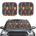thumbnail image 2 of Fotbe Autumn Leaves 2-Piece Car Windshield Sun Shade | Sun Blocker for Car Windshield | Foldable Automotive Interior Accessories for Sun Protection-Small, 2 of 7