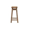 thumbnail image 2 of Ergode 24" Sonoma Saddle Stool - Rustic Solid Rubberwood Counter Height Stool with Wide Curved Seat and Footrests - Barnwood, 2 of 7