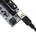 thumbnail image 4 of Sidaley Adaptador PCI-E 1X a 16X 4 condensadores sólidos Convertidor PCI-Express 6 pines 4 pines Puerto de alimentación Minero Accesorios de Type2 NO2, 4 of 6