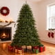 thumbnail image 2 of Historyli Árbol de Navidad artificial de 7.5 pies con LED, puntas de ramas, soporte plegable, pedal, soporte de metal de PVC, color verde, 2 of 8