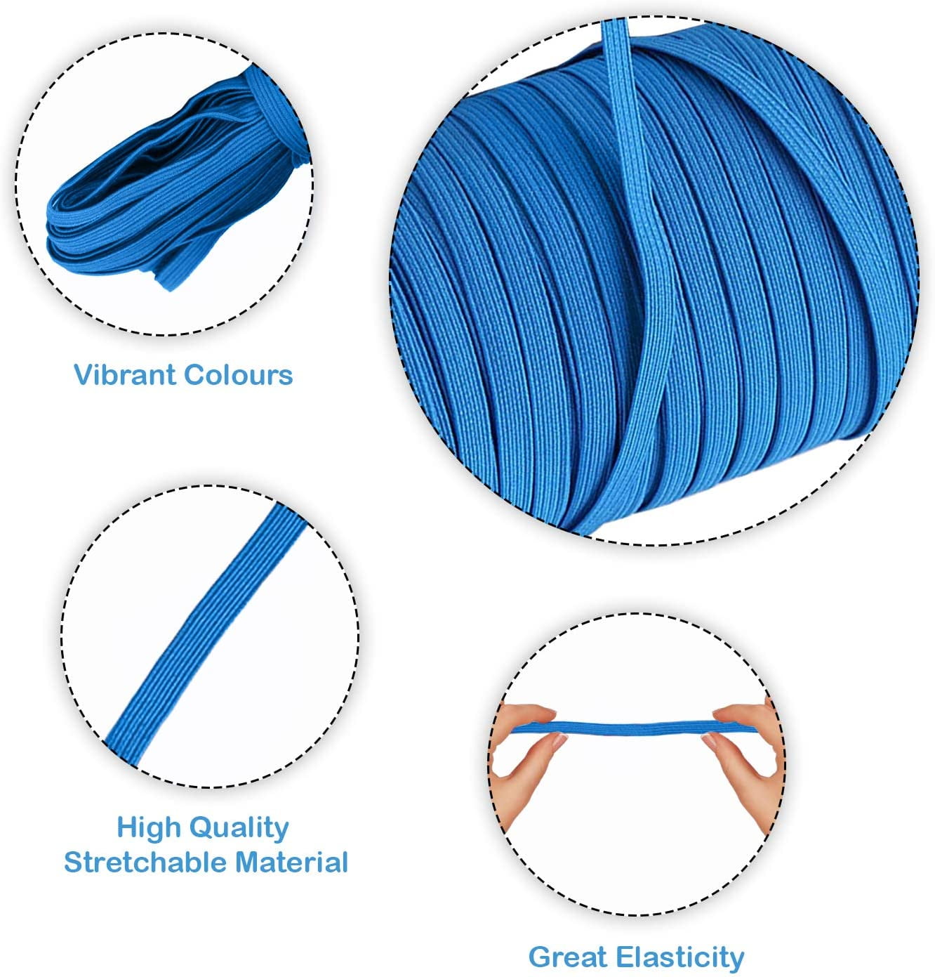 Flat keder polyester elastic in 14 x 3 millimeters!