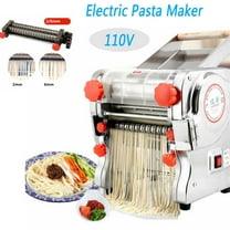 110V Noodle Press Machine Stainless Steel Electric Pasta Maker for Commercial Home, 2mm/6mm Cutter