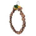 thumbnail image 4 of Percha colgante para pájaros, juguete de anillo oscilante con jaula para pájaros, masticable de madera, con campana para loros, 4 of 5