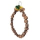 thumbnail image 2 of Anillo De Columpio Para Loros, Columpio De Madera Para Pájaros Seguro Y Libre De Tóxicos Para Masticar Madera De Manzano Natural Sepak Takraw Con Campana Para Jaula Para Mascotas ANGGREK Bird Hanging Perch, 2 of 8