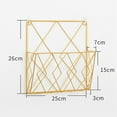 thumbnail image 2 of Taicans Metal Wire Wall Mounted Magazine Holder,Wall Mounted Magazine File Rack Organizer,Hanging Document Rack,Gold Wire Wall Book Rack Magazine Shelf(Gold), 2 of 7