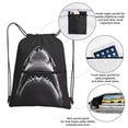 thumbnail image 3 of Naloa Black And White Shark Drawstring Backpack String Bag Cinch Water Resistant for Gym Shopping Sport Yoga, 3 of 6