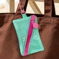 thumbnail image 2 of Qholemyo Small Lightweight Mesh Zipper Pouch with Carabiner Clip, Multipurpose Organizer for Cosmetics, Keys & Cards, Mini Portable Storage Bag, 2 of 4