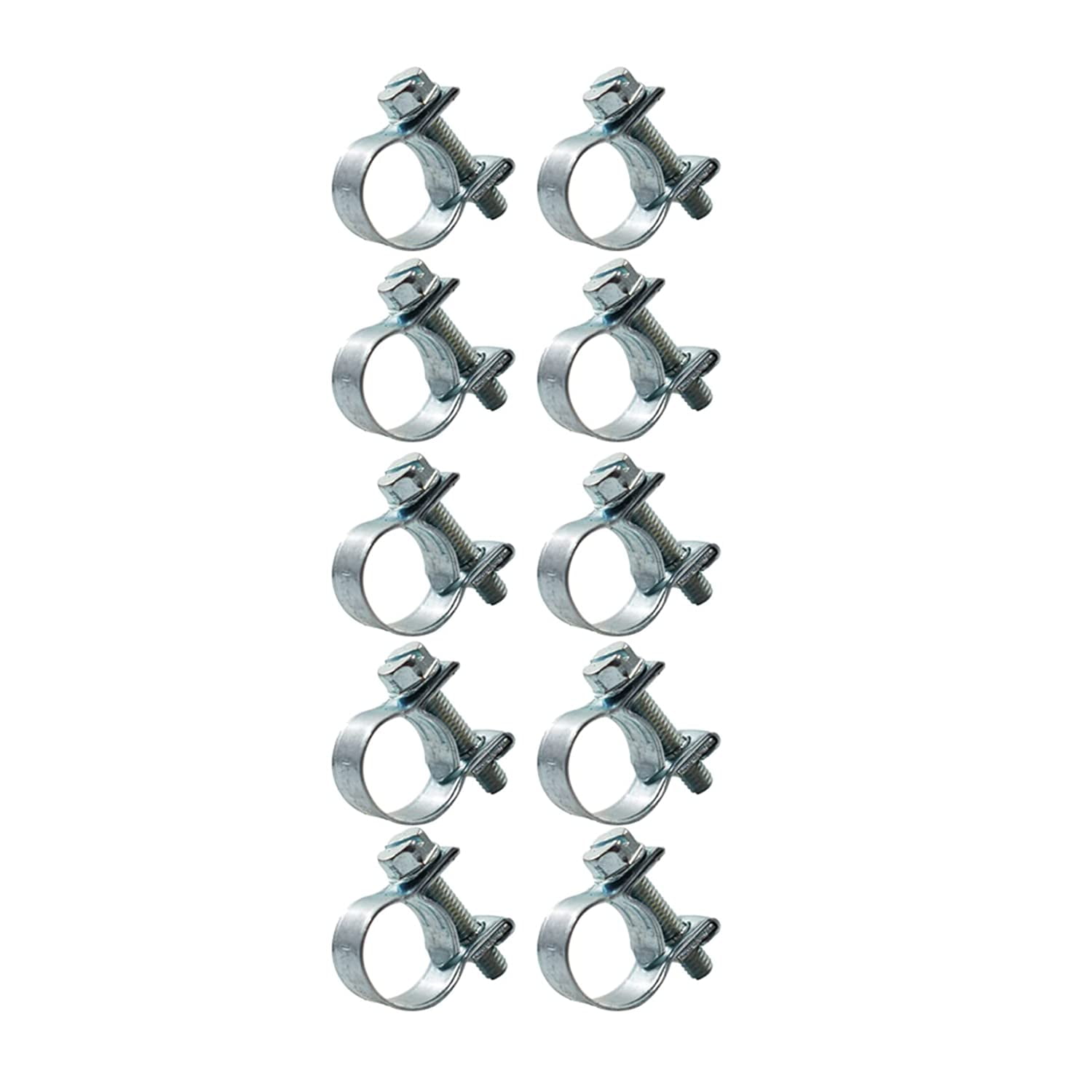 ALLCARB 1/4inch Fuel Injection Hose Clamp 10 PCS, Mini Fuel Injection