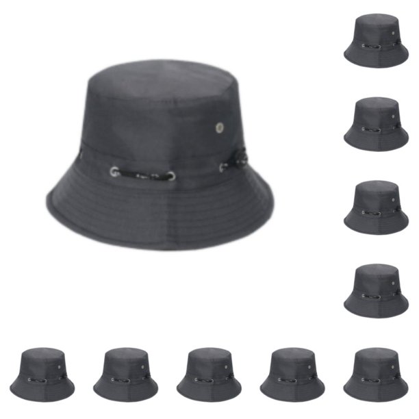 Sonducket Sombrero cómodo Gorra de pescador de verano con protección Sombrilla Poliéster Protector solar Gorra de pescador gris oscuro 58cm gris oscuro 58cm 10Conjunto