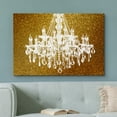 thumbnail image 2 of wall26 Canvas Print Wall Art White Chandelier Silhouette on Glitter Background Decorative Lights Digital Art Modern Art Chic Relax/Calm Multicolor for Living Room, Bedroom, Office - 16"x24", 2 of 5