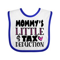 Inktastic Mommy's Little Tax Deduction Pink Hearts Boys or Girls Baby Bib