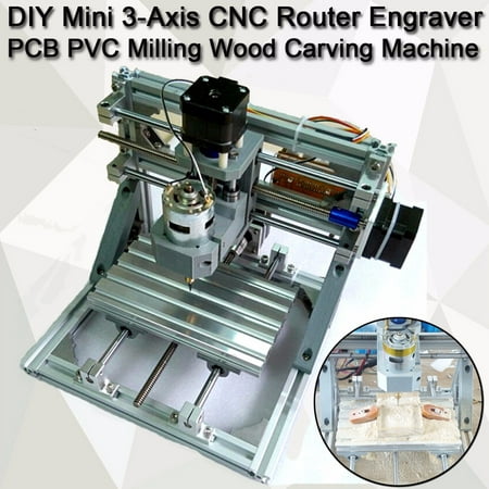 3-Axis Mini CNC Desktop Router Engraver PCB PVC Milling Wood Carving Carving Machine DIY Set