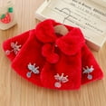 thumbnail image 2 of Edvintorg Cute Cartoon Plush Baby Girls Jacket Christmas Sweet Princess Girls Coat Autumn Winter Warm Cloak Outerwear Toddler Girl Clothes 0-3Y, 2 of 4