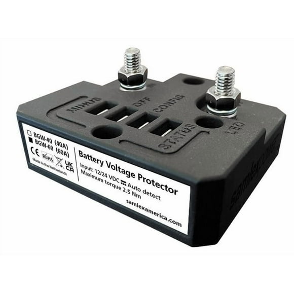 Samlex America Battery Surge Protector BGW-60 Battery Guard; Without LED Lighting; 60 Amp; Waterproof IP66 Rating