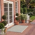 thumbnail image 4 of Safavieh Courtyard Naomi Geometric Indoor/Outdoor Area Rug, Beige/Aqua, 4' x 4' Square, 4 of 12