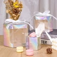 thumbnail image 1 of Caja de regalo con ventana Visual, caja de papel kraft con ventana blanca simple, color sólido, embalaje de regalo pequeño para vacaciones, cinta de ventana, caja de dulces, 1 of 4